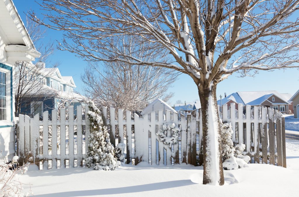 Soon your backyard will be covered with snow like this one. Thankfully, Giovine Landscaping has compiled this guide of winter yard maintenance tips to help homeowners maintain their property this winter.